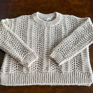 New Madewell Textured Cream Sweater